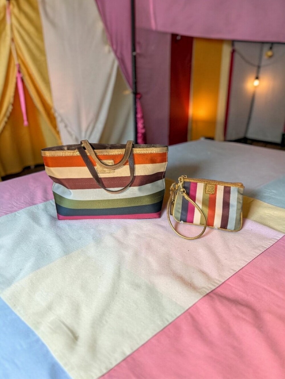 Coach Legacy Matching Tote Bag and Wristlet